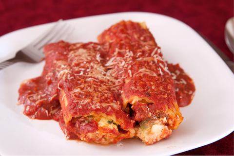 Cheese and Salmon Manicotti