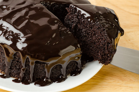 Dark Chocolate-Blood Orange Olive Oil Cake with Ganache