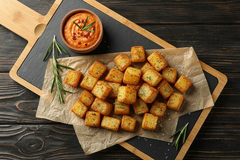 Papas Bravas With EVOO & Red Pepper Aioli