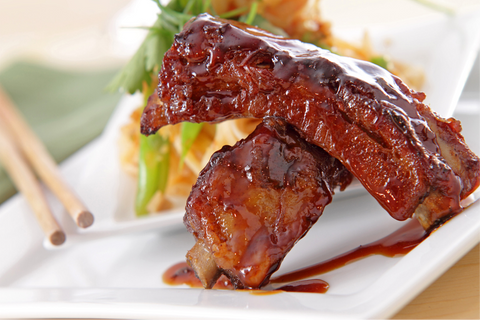 Sesame Honey Ginger Glazed Ribs