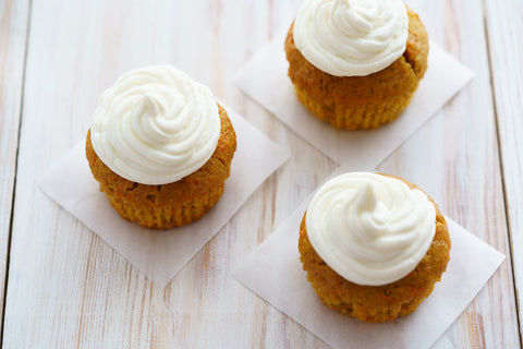 Spiced Pumpkin-EVOO Cupcakes with Cinnamon-Vanilla Buttercream Frosting