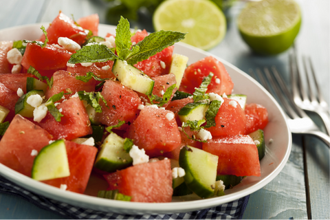 Watermelon Cucumber Salad