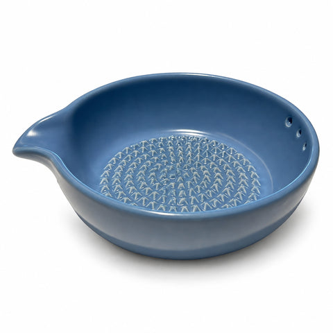 Garlic Grater Bowl with Herb Stripper – Horizon Blue