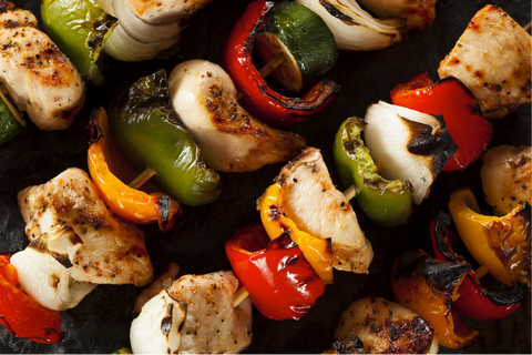 Basil Ginger Chicken Shish Kebabs