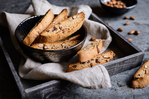 Cherry, Almond & Lemon Olive Oil Biscotti