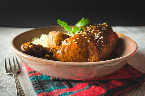 Spectacular Chicken Mole with Chipotle Olive Oil and Chocolate Balsamic