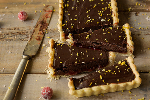 Cranberry Chocolate Ganache Tart
