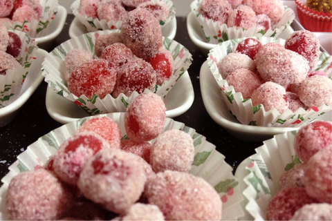 Sparkling Sugared Balsamic Cranberries