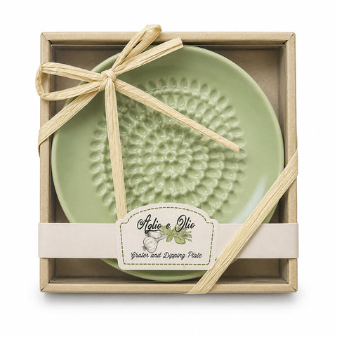 Aglio e Olio Grater & Dipping Plate – Sage Green