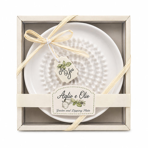 Dipping Plate - Aglio e Olio Garlic Grater