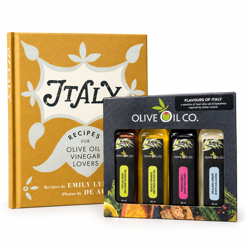 Recipe Book with 4-Pack Oil & Vinegar