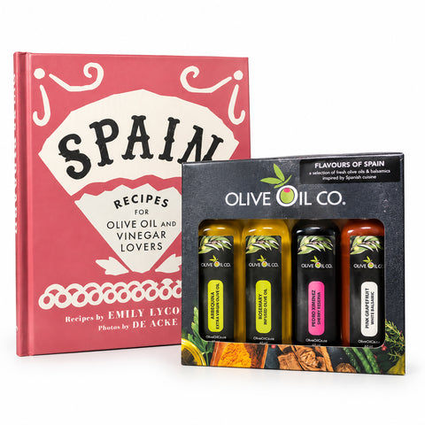 Recipe Book with 4-Pack Oil & Vinegar