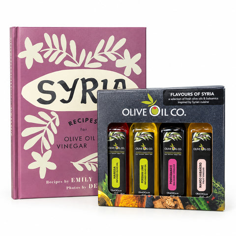 Recipe Book with 4-Pack Oil & Vinegar